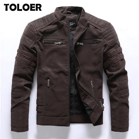 Men Fashion Pu Leather Jackets Coats Mens Autumn Back Skull Embroidery Motorcycle Faxu Leather Jackets Outwear Male Stand Collar